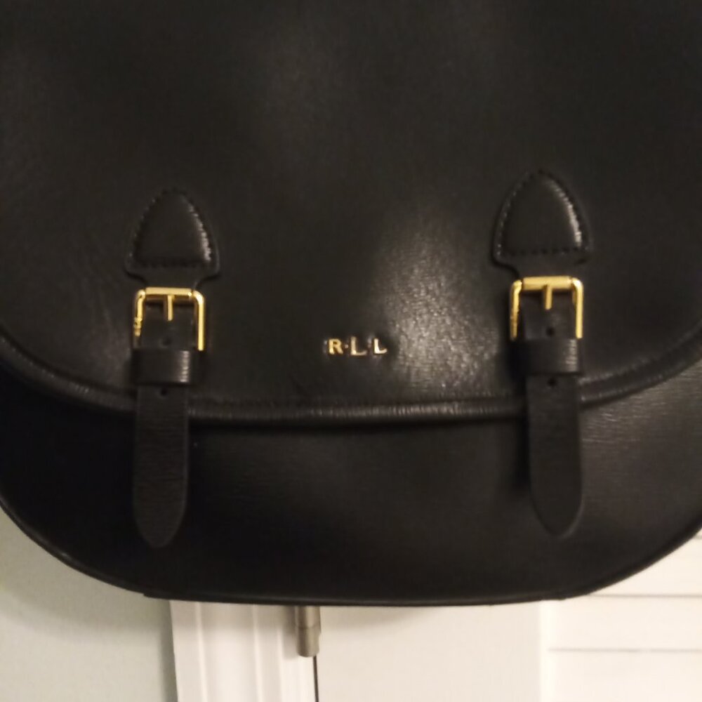 Ralph Lauren Black Crossbody Bag with Gold Details - Picture 2 of 9